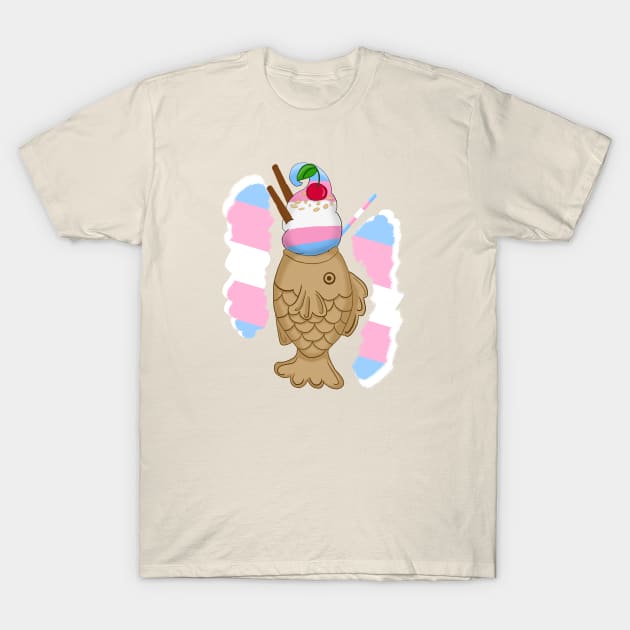 Pride Taiyaki Ice cream-Transgender flag T-Shirt by VixenwithStripes